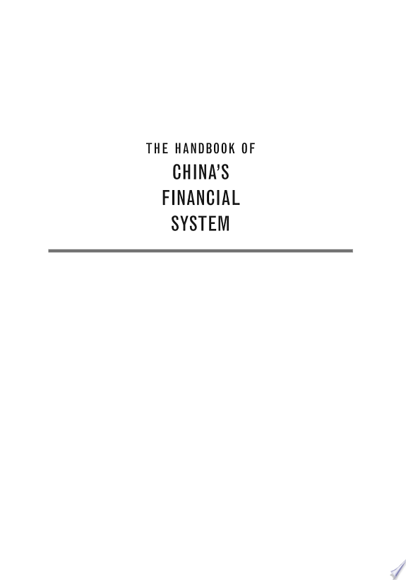 The Handbook of China's Financial System